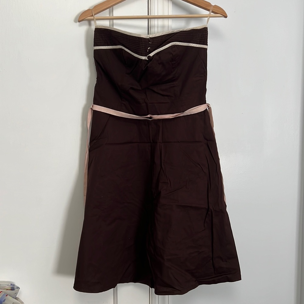 Forever 21 brown strapless Aline dress size small
